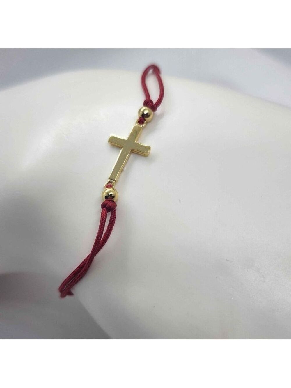 Brand New Sterling Silver 925 Cross Design w/ Red String Bracelet